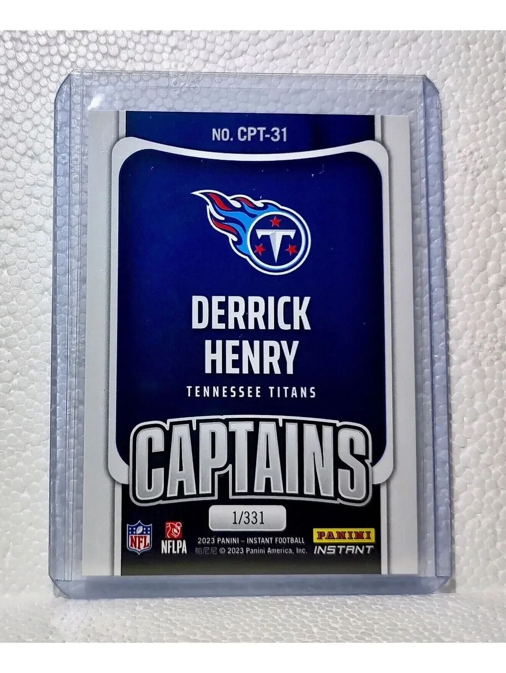 Derrick Henry 2023 Panini NFL Captain #31 Football Card Tennessee Titans 1/331